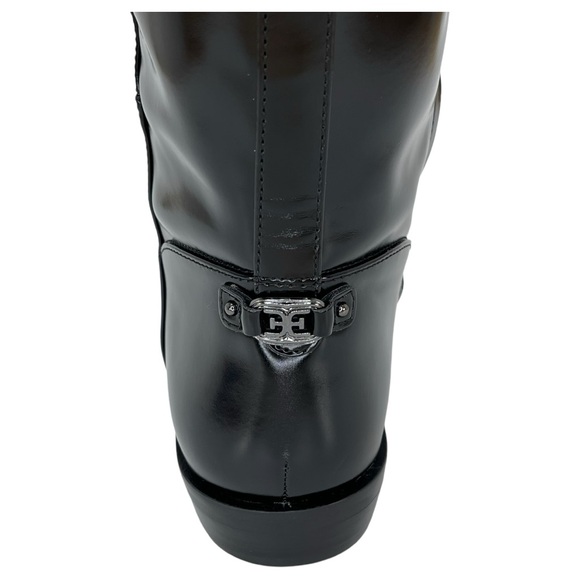 Sam Edelman Cesar Black Snip-Toe Knee High Womens Riding Boots Size 8.5M - Picture 10 of 14